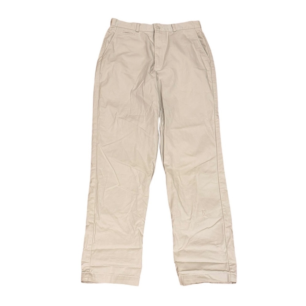 Vtg 90s Dockers Flat‎ Front Khakis Womens 12 29x31 Beige Cotton Straight Pants